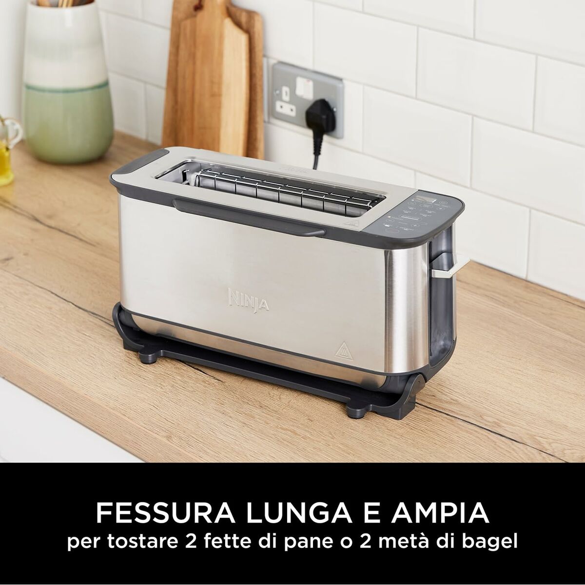 Ninja Foodi 3-in-1 Toaster, Grill & Panini Press ST200UK - 2400W, 7 Functions, Silver/Black