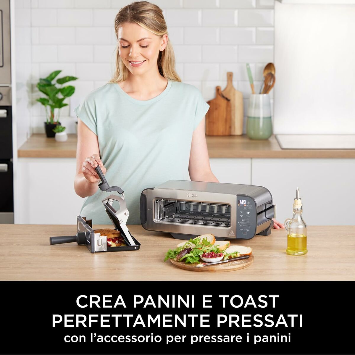 Ninja Foodi 3-in-1 Toaster, Grill & Panini Press ST200UK - 2400W, 7 Functions, Silver/Black