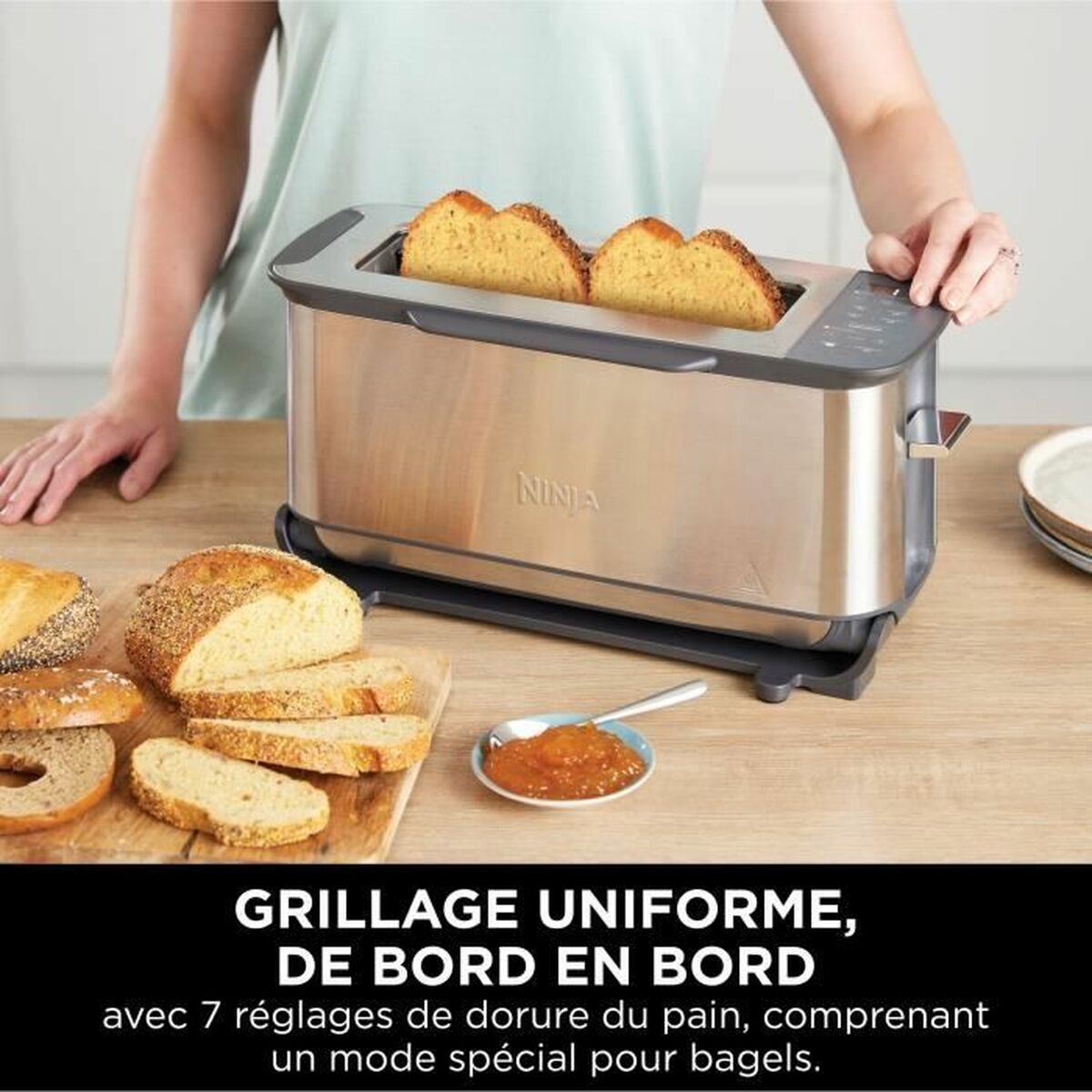 Ninja Foodi 3-in-1 Toaster, Grill & Panini Press ST200UK - 2400W, 7 Functions, Silver/Black