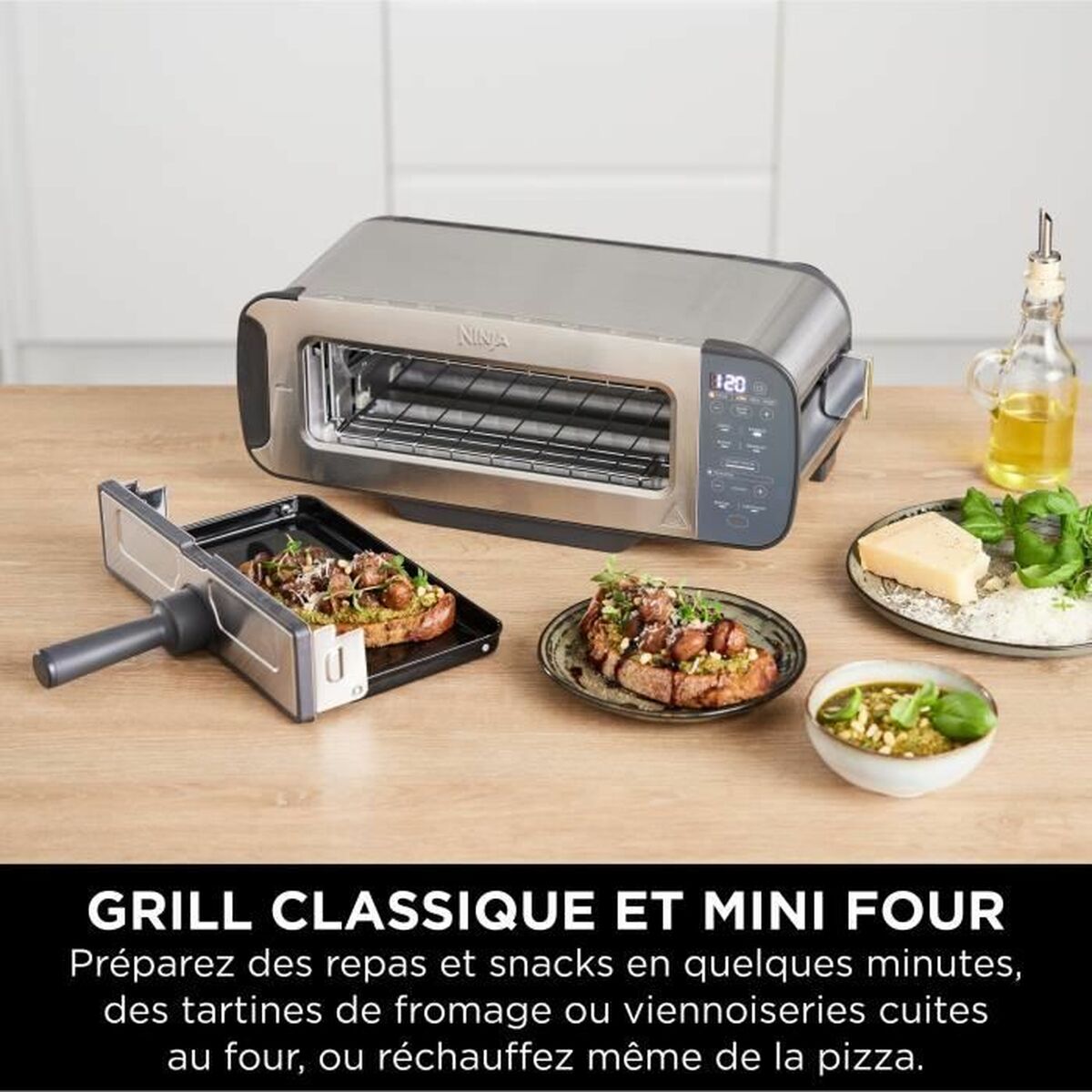 Ninja Foodi 3-in-1 Toaster, Grill & Panini Press ST200UK - 2400W, 7 Functions, Silver/Black