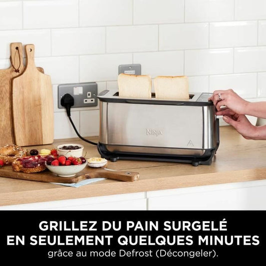 Ninja Foodi 3-in-1 Toaster, Grill & Panini Press ST200UK - 2400W, 7 Functions, Silver/Black