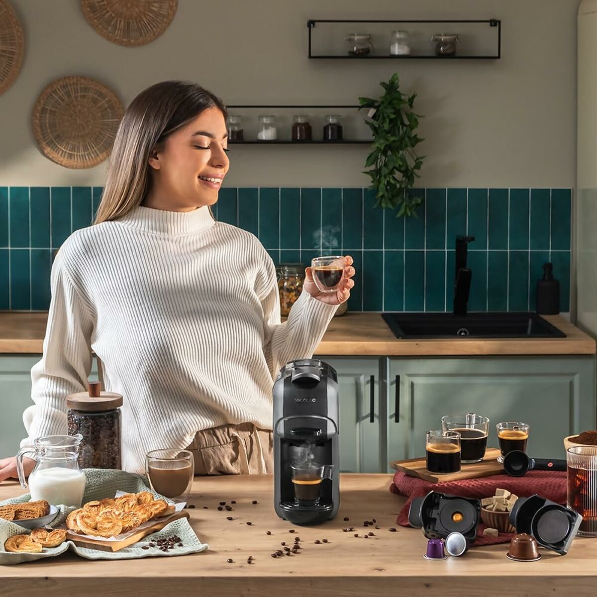 Capsule Coffee Machine Cecotec FreeStyle Compact 1450 W Black 19 bar 600 ml-1