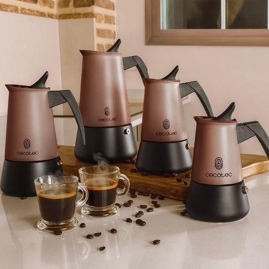 Cecotec Italian Coffee Maker Piccolina 200 Bronze 2 Cups Stainless Steel Bronze-1