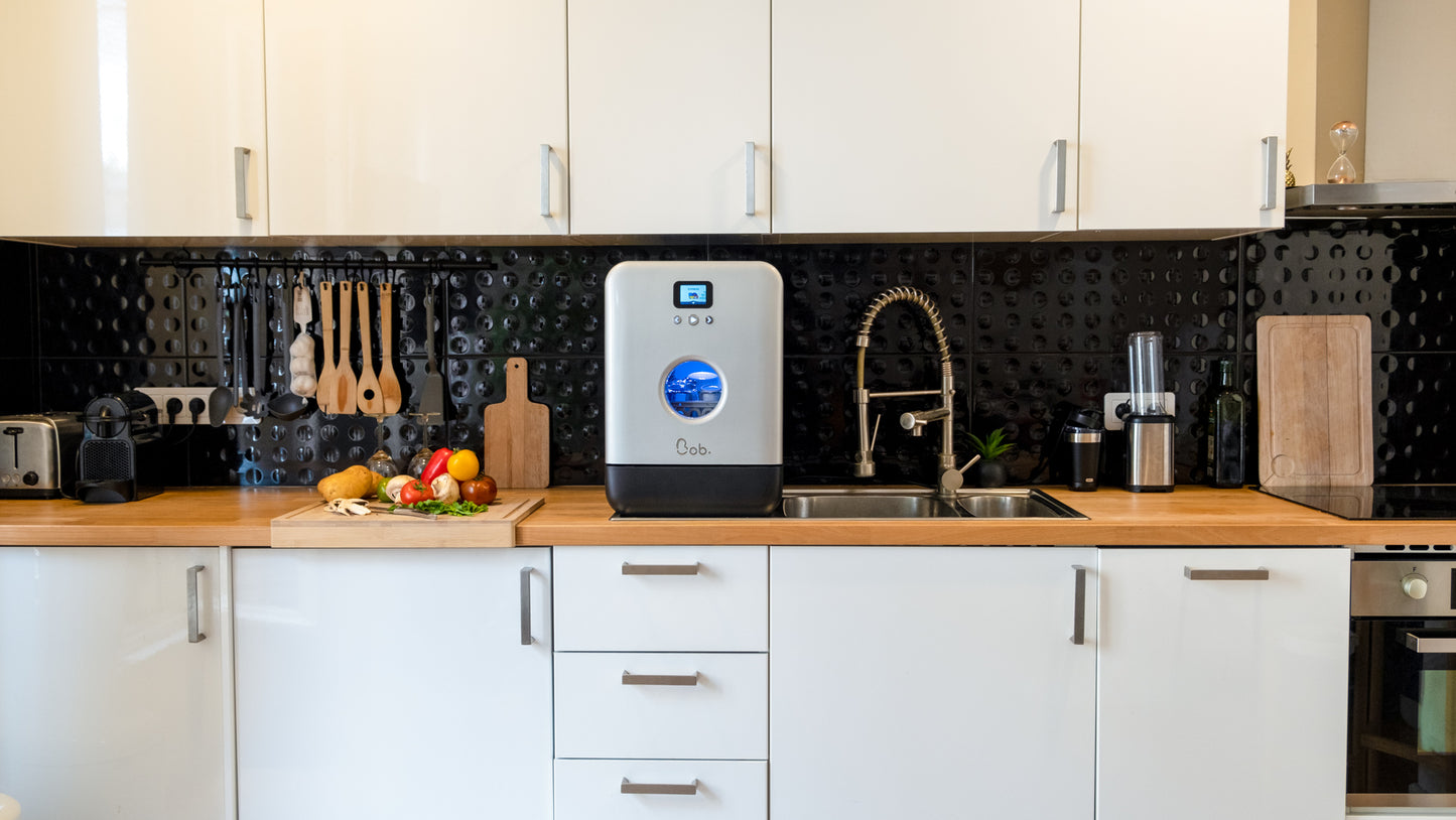 Bob the Mini Dishwasher – Ultimate "All-Options" Bundle (Includes UV-C Disinfection & 90-Cycle Detergent Pack)