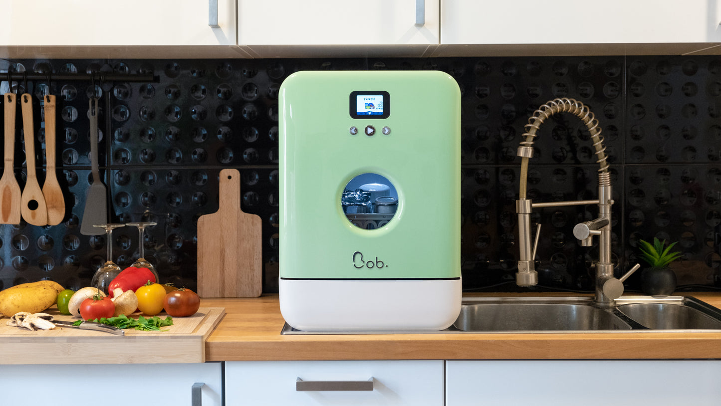 Bob the Mini Dishwasher – Ultimate "All-Options" Bundle (Includes UV-C Disinfection & 90-Cycle Detergent Pack)