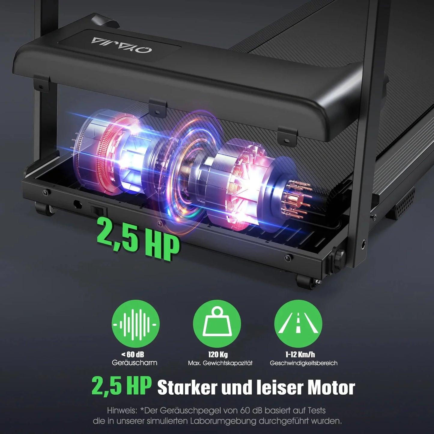 Treadmill Walking Pad for Home 3in1 Folding Under Desk Treadmill 2.5HP Smart Walking Treadmill with APP & LED Display-3